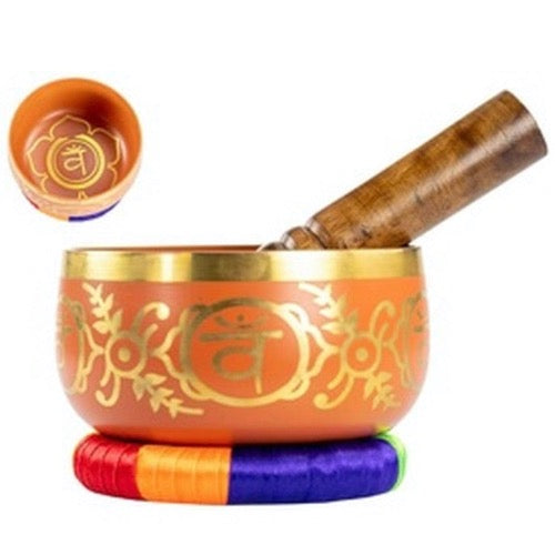 Tibetan Singing Bowl - Orange