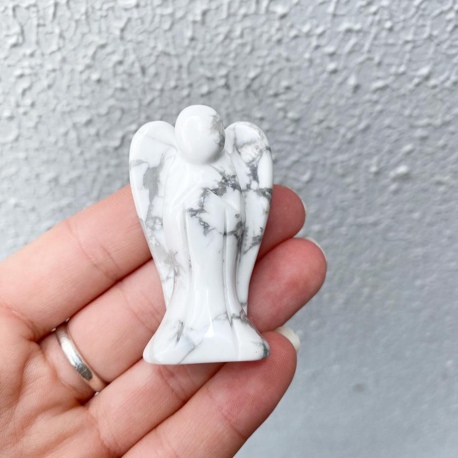 White Howlite Angel 5cm