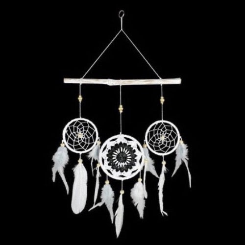 Mandala Wall Hanger Grey/White