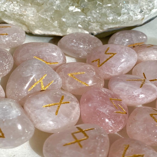 Rose Quartz Runes Set