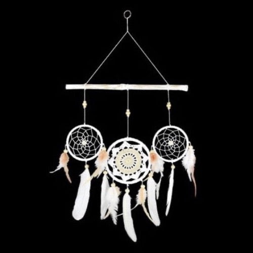 Mandala Wall Hanger Tan/White
