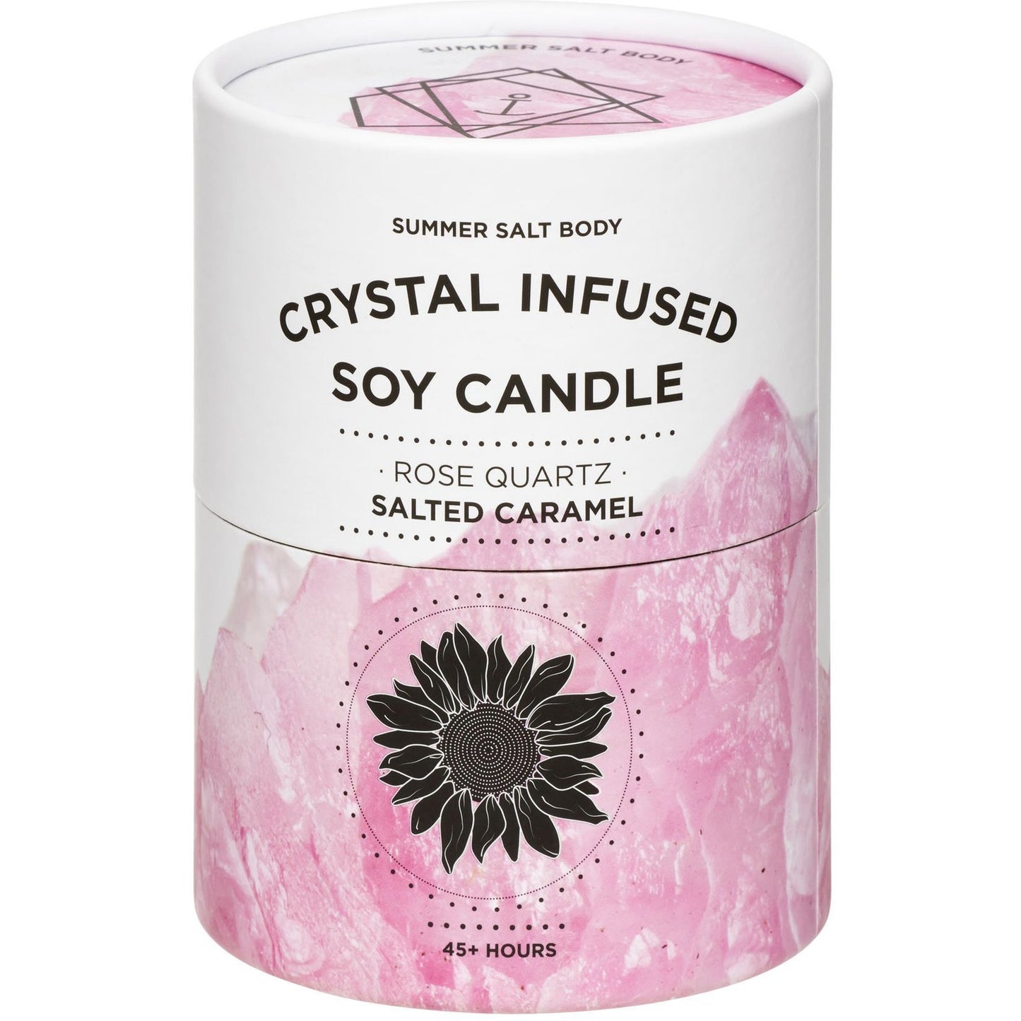 Rose Quartz infused Soy Candle Salted Caramel